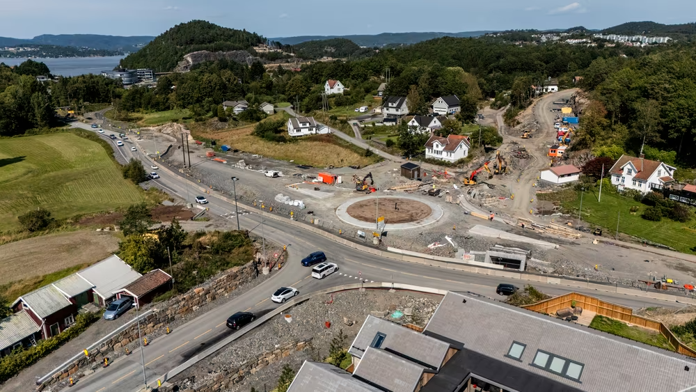 Endelig! Rundkjøringen ved Drangsvann snart på plass